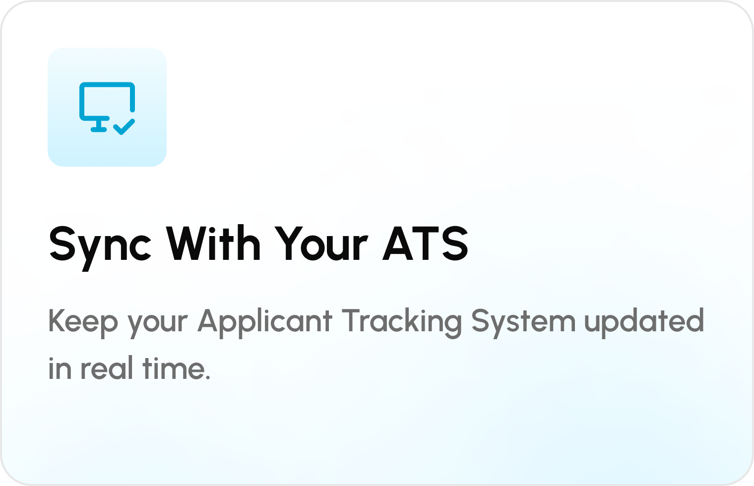 Sync With Your ATS